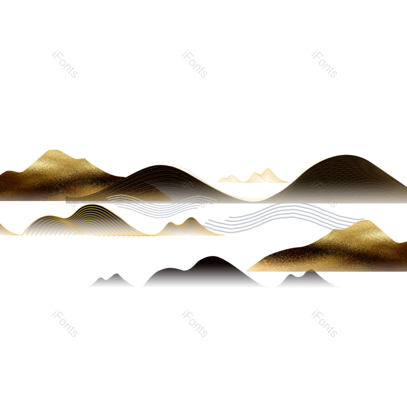 中国风装饰图片,中国风素材元素,中国风元素PNG,山脉免抠素材